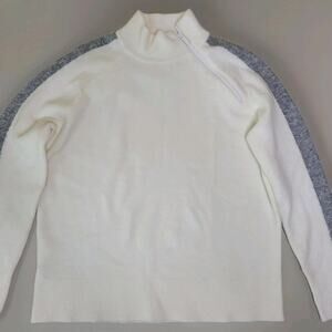 Lou & Grey 1/4 Asymmetrical Zip Wool Blend Sweater in Women’s Size Small